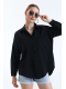 Kadın Siyah Cepli Oversize Uzun Basic Poplin Gömlek Kadın Siyah Cepli Oversize Uzun Basic Poplin Gömlek